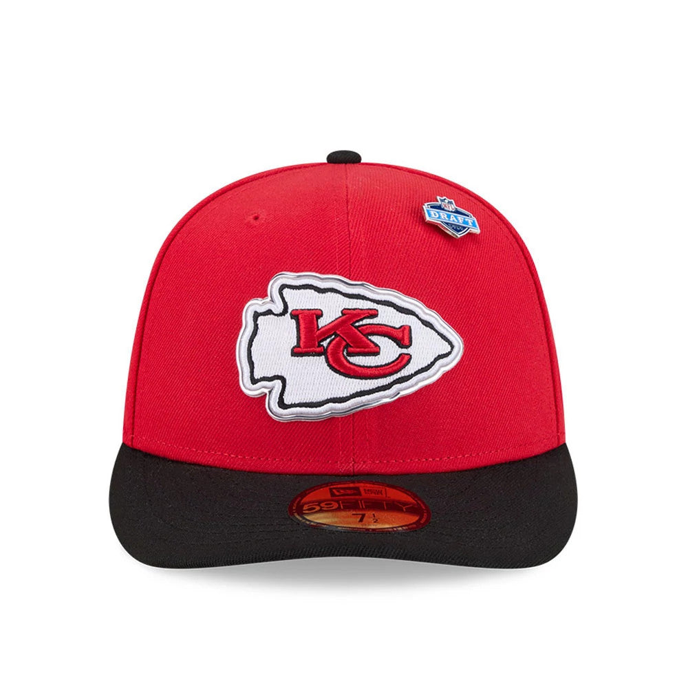 Pictured is this NFL Draft 2026 Kansas City Chiefs 59FIFTY Fitted cap in red. 3