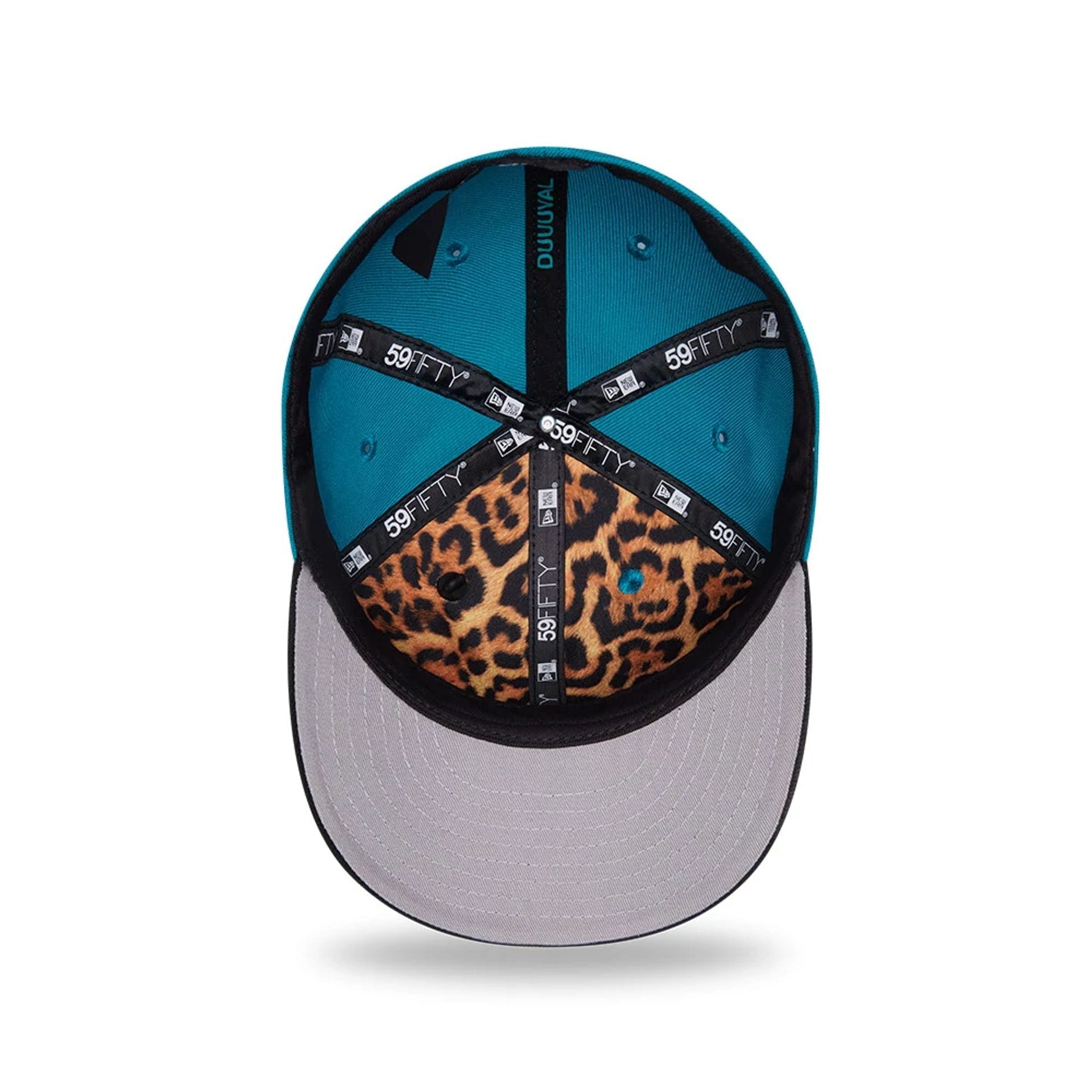 Pictured is this NFL Draft 2026 Jacksonville Jaguars 59FIFTY Fitted cap in turquoise. 2