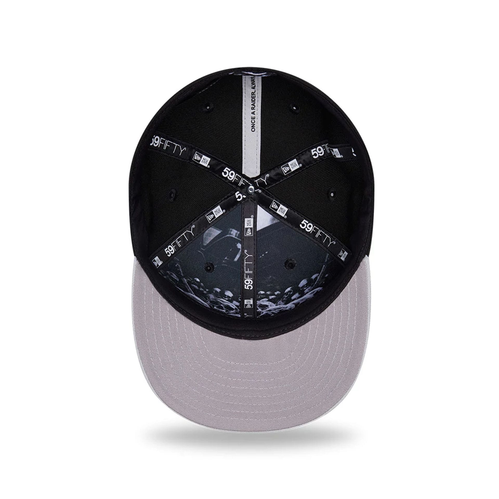 Pictured is this NFL Draft 2026 Las Vegas Raiders 59FIFTY Fitted cap in black. 2