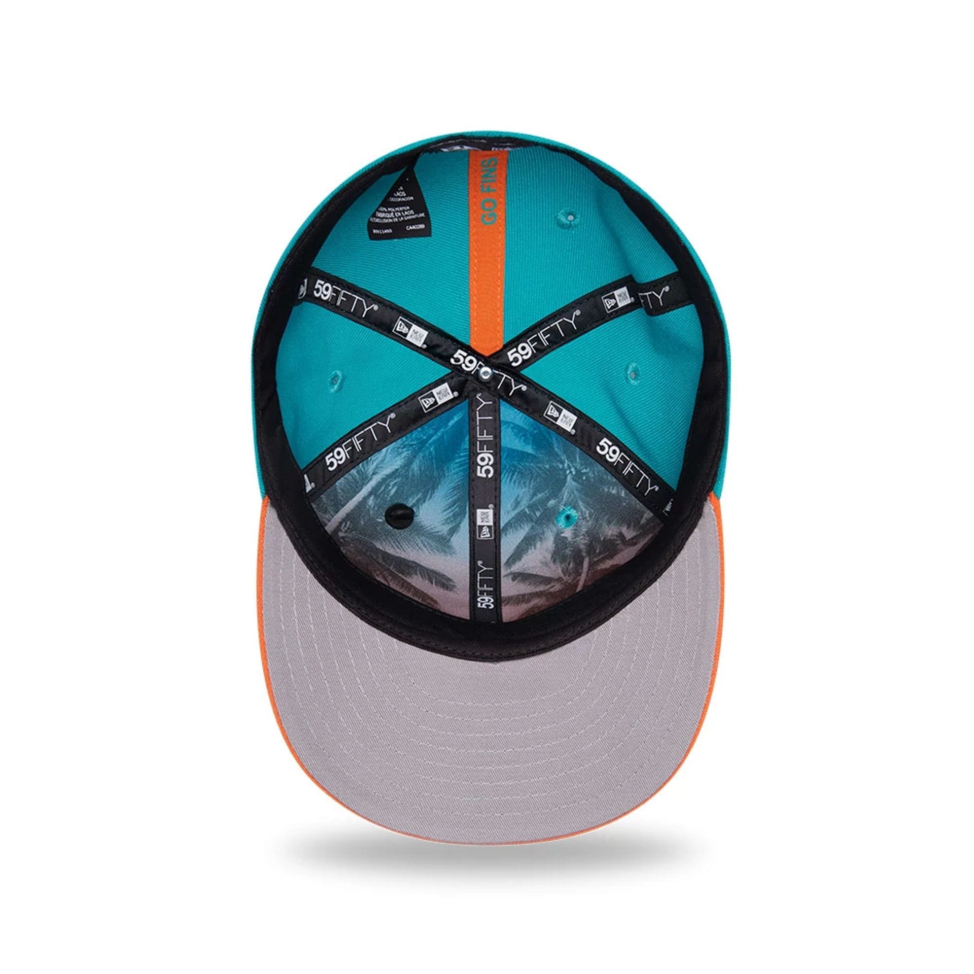 Pictured is this NFL Draft 2026 Miami Dolphins 59FIFTY Fitted cap in turquoise. 2