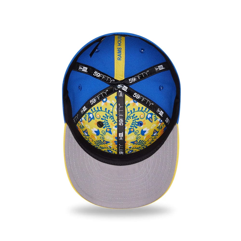 Pictured is this NFL Draft 2026 LA Rams 59FIFTY Fitted cap in bright blue. 2