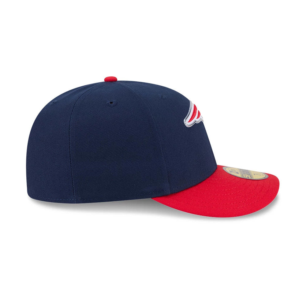 Pictured is this NFL Draft 2026 New England Patriots 59FIFTY Fitted cap in dark blue. 7