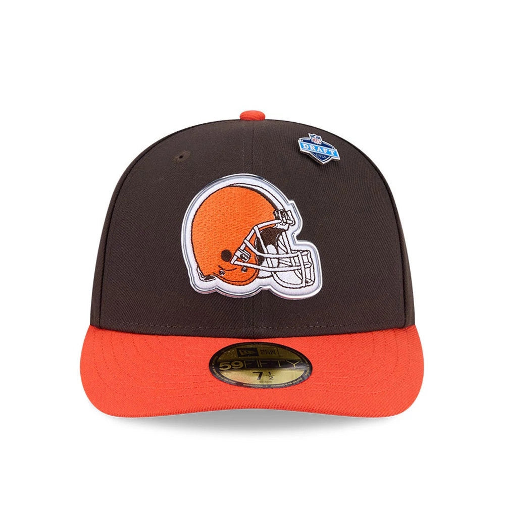 Pictured is this NFL Draft 2026 Cleveland Browns 59FIFTY Fitted cap in dark brown. 3