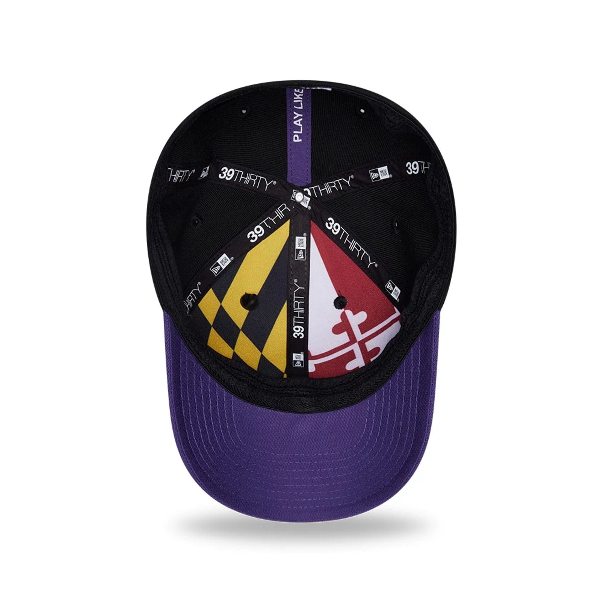 Pictured is this NFL Draft 2026 Baltimore Ravens 39THIRTY M-Crown Stretch Fit cap in black. 2