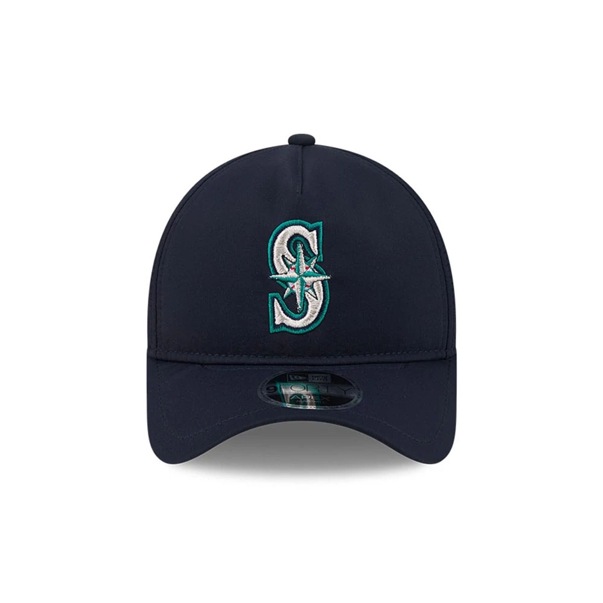 Pictured is this MLB Quickstrike Seattle Mariners 9FORTY Apex cap in navy. 2