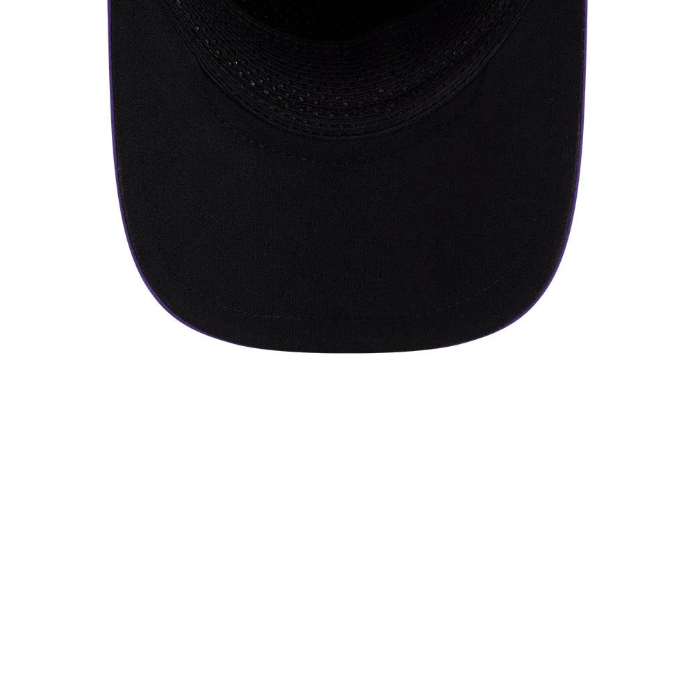 Pictured is this NBA Quickstrike LA Lakers 9FORTY Apex cap in purple. 2