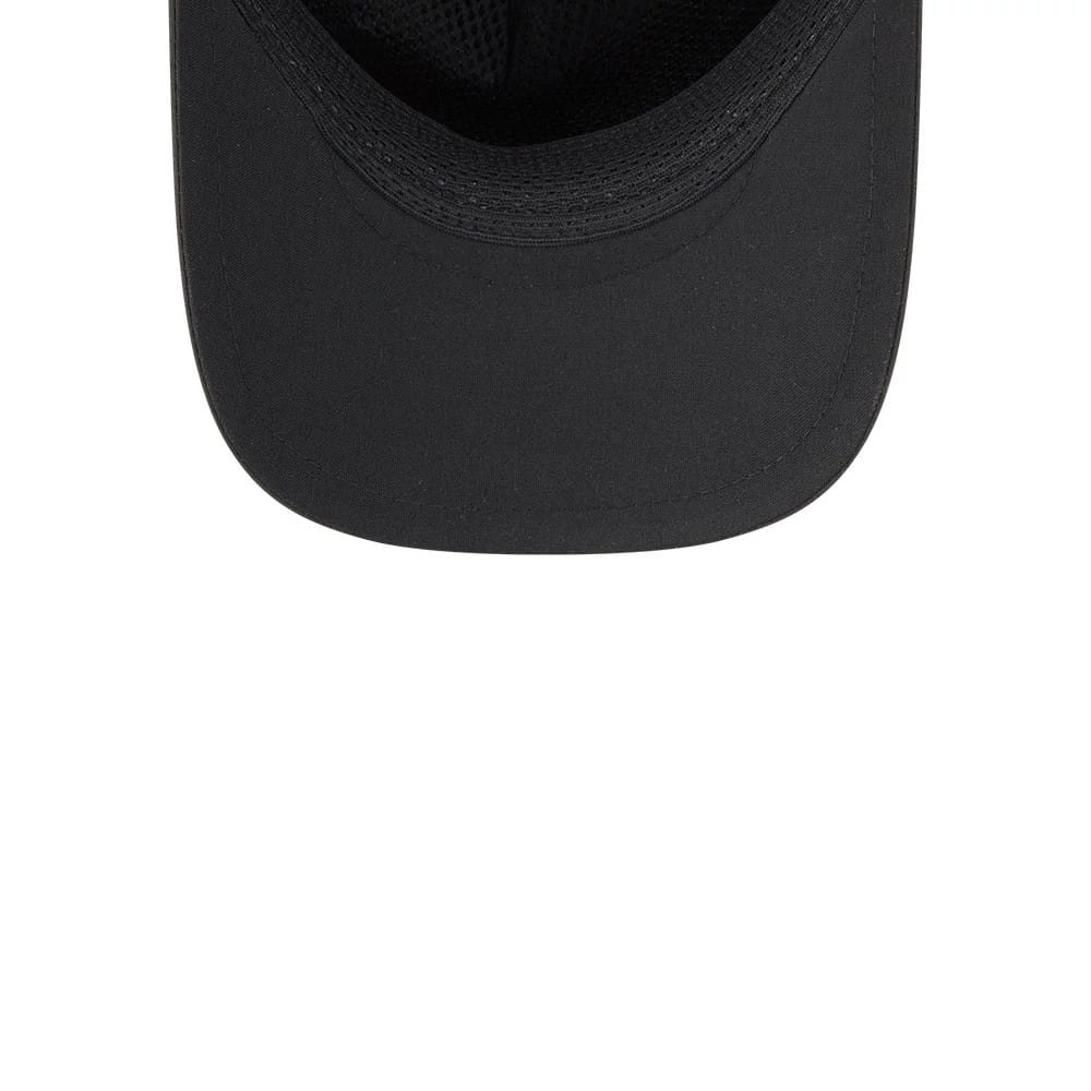 Pictured is this NFL Quickstrike Las Vegas Raiders 9FORTY Apex cap in black on black. 7