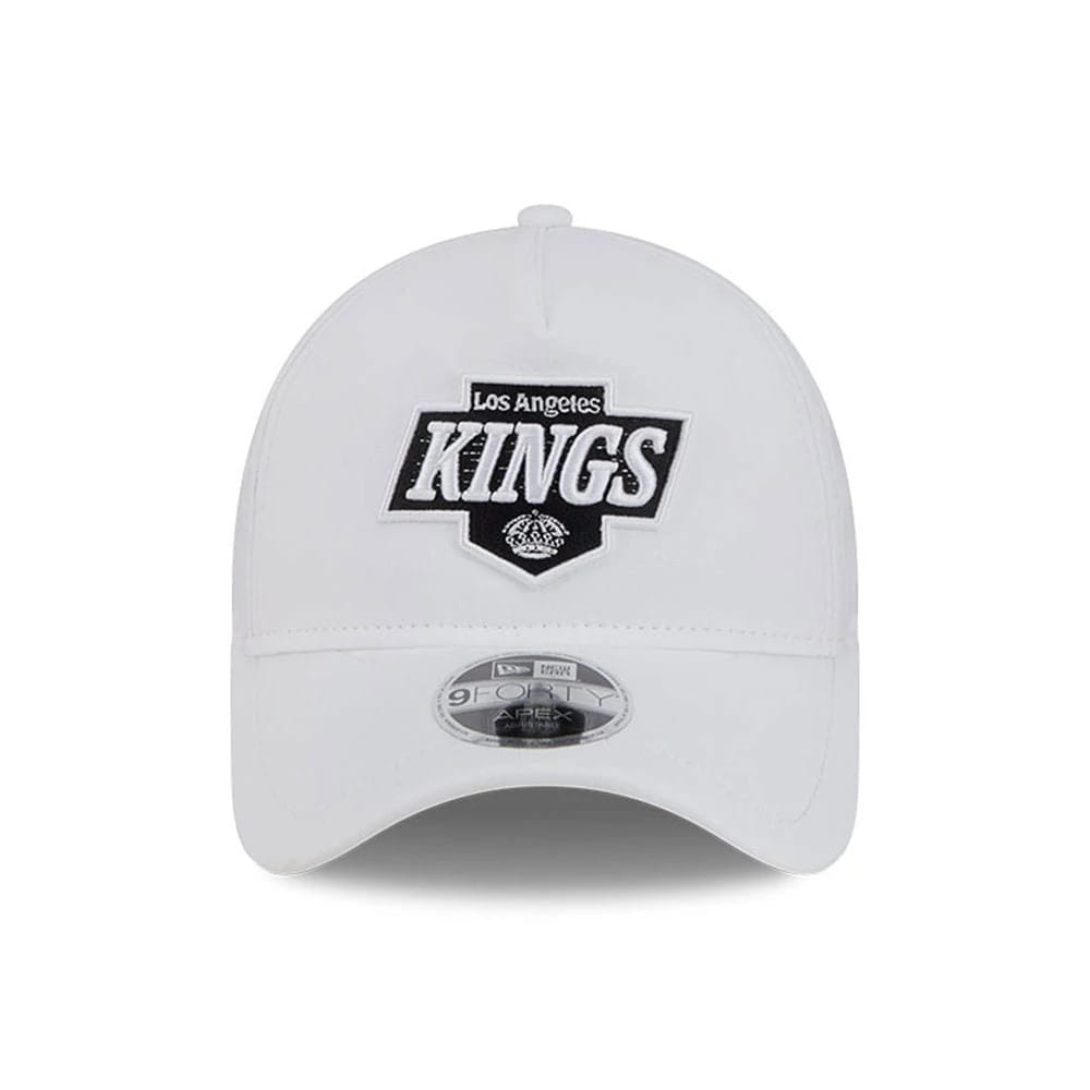 Pictured is this NHL Quickstrike LA Kings 9FORTY Apex cap in white. 2