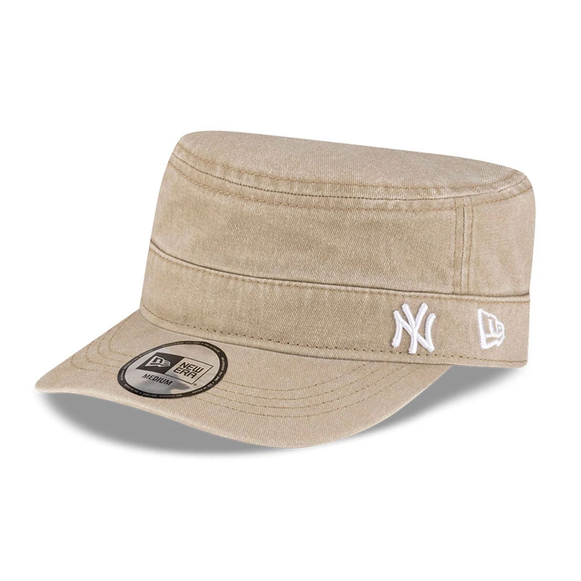 Pictured is this MLB Military Quickstrike New York Yankees Military cap in beige. 1