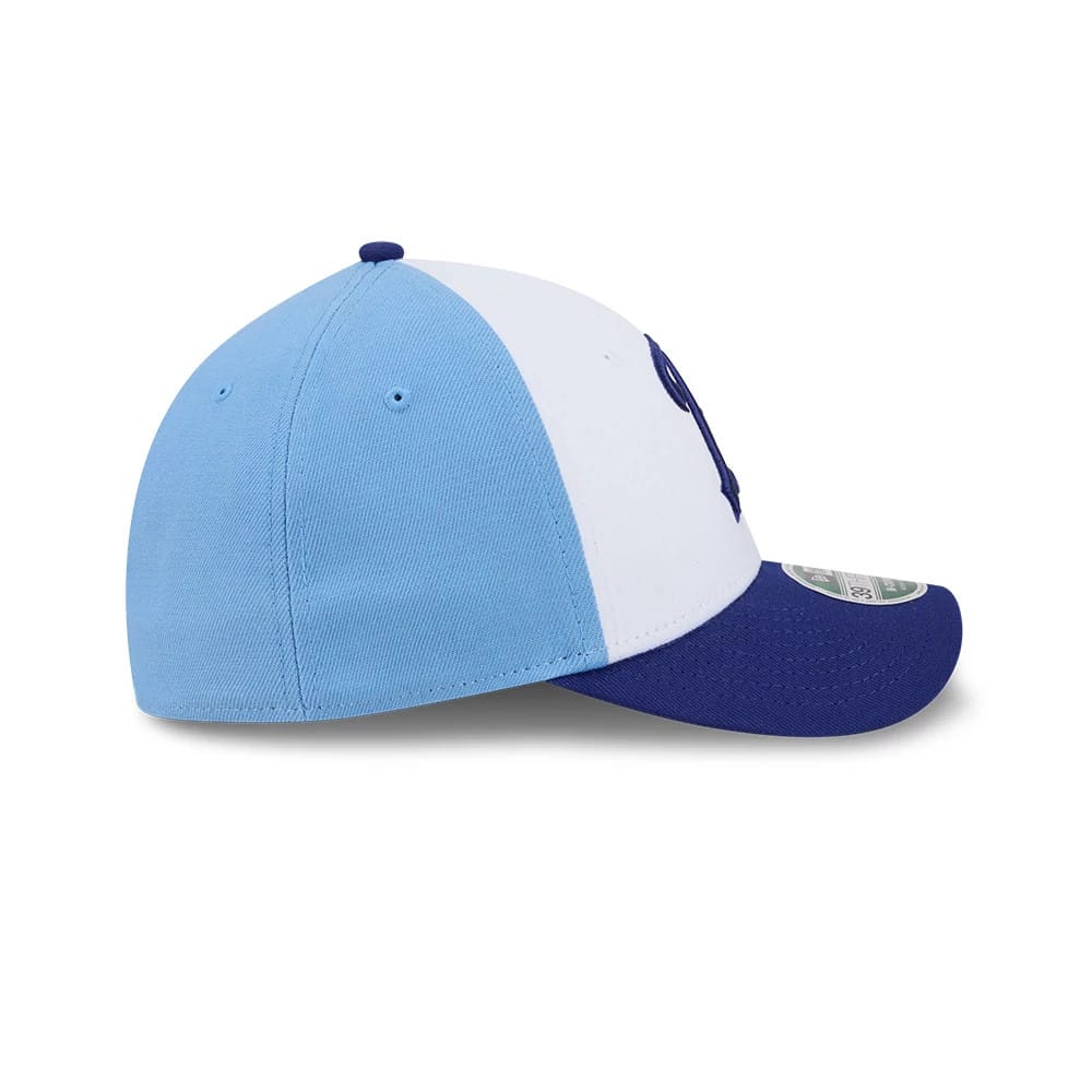 Pictured is this MiLB On Field Player Replica Buffalo Bisons 39THIRTY M-Crown Stretch Fit cap in blue. 7