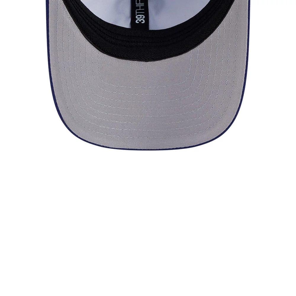 Pictured is this MiLB On Field Player Replica Buffalo Bisons 39THIRTY M-Crown Stretch Fit cap in blue. 2