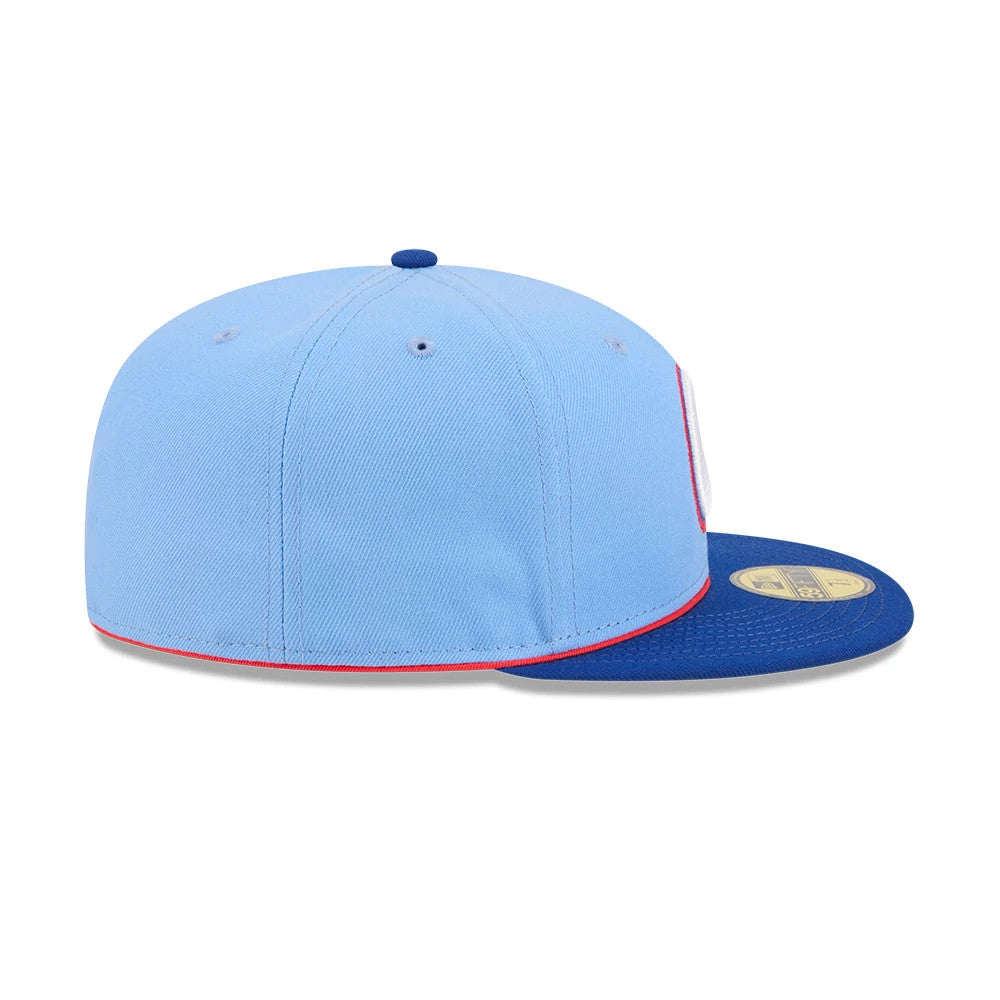 Pictured is this MLB City Connect Atlanta Braves 59FIFTY Fitted cap in Light Blue. 7