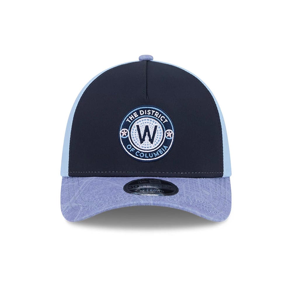 Pictured is this MLB City Connect Washington Nationals 39THIRTY M-Crown A-Frame Stretch Fit cap in Navy. 3