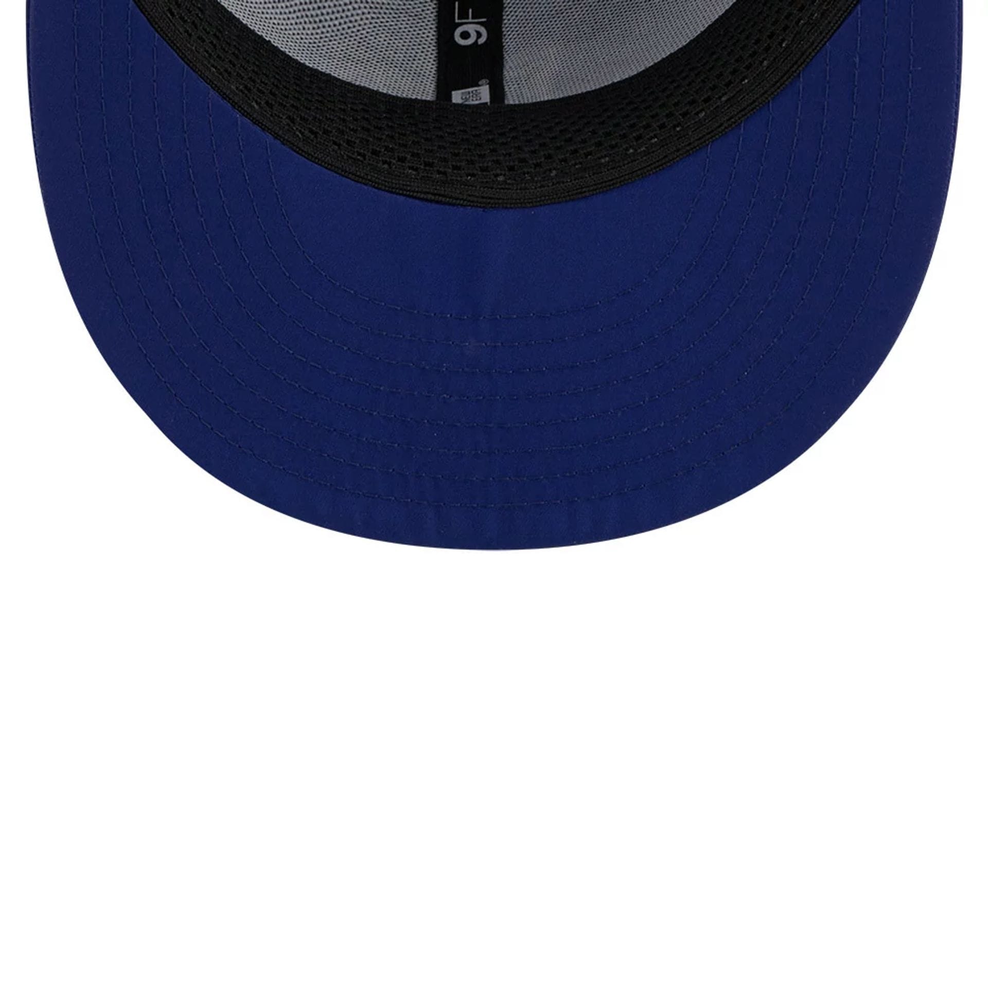 Pictured is this MLB Batting Practice 2026 LA Dodgers 9FIFTY Snapback Adjustable cap in dark blue. 2