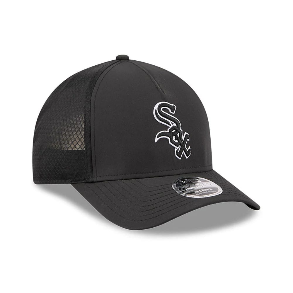 Pictured is this MLB Batting Practice 2026 Chicago White Sox 9FORTY M-Crown A-Frame Adjustable cap in black. 3