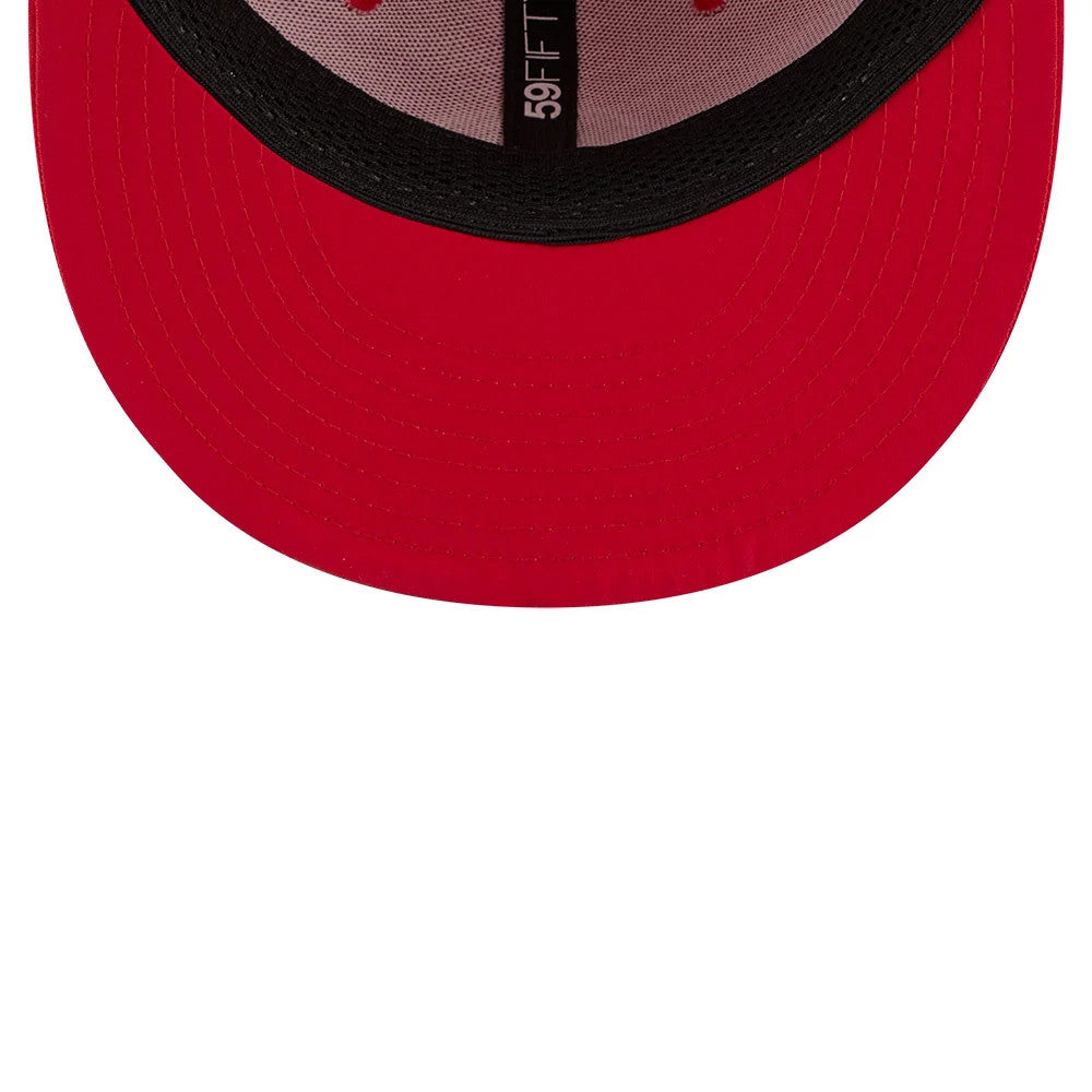 Pictured is this MLB Batting Practice 2026 Philadelphia Phillies 59FIFTY Fitted cap in red. 7