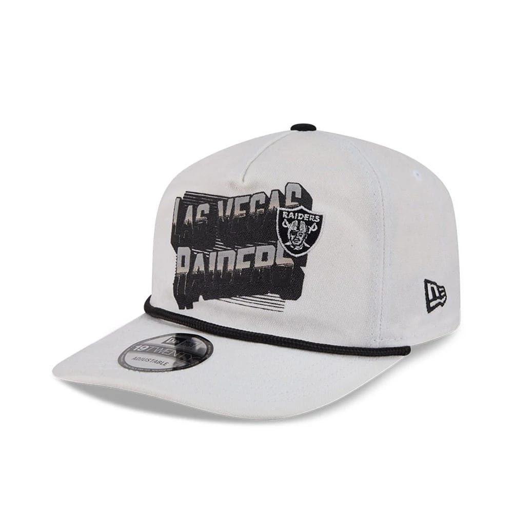Pictured is this NFL Duck Cloth Las Vegas Raiders 19TWENTY cap in White. 1