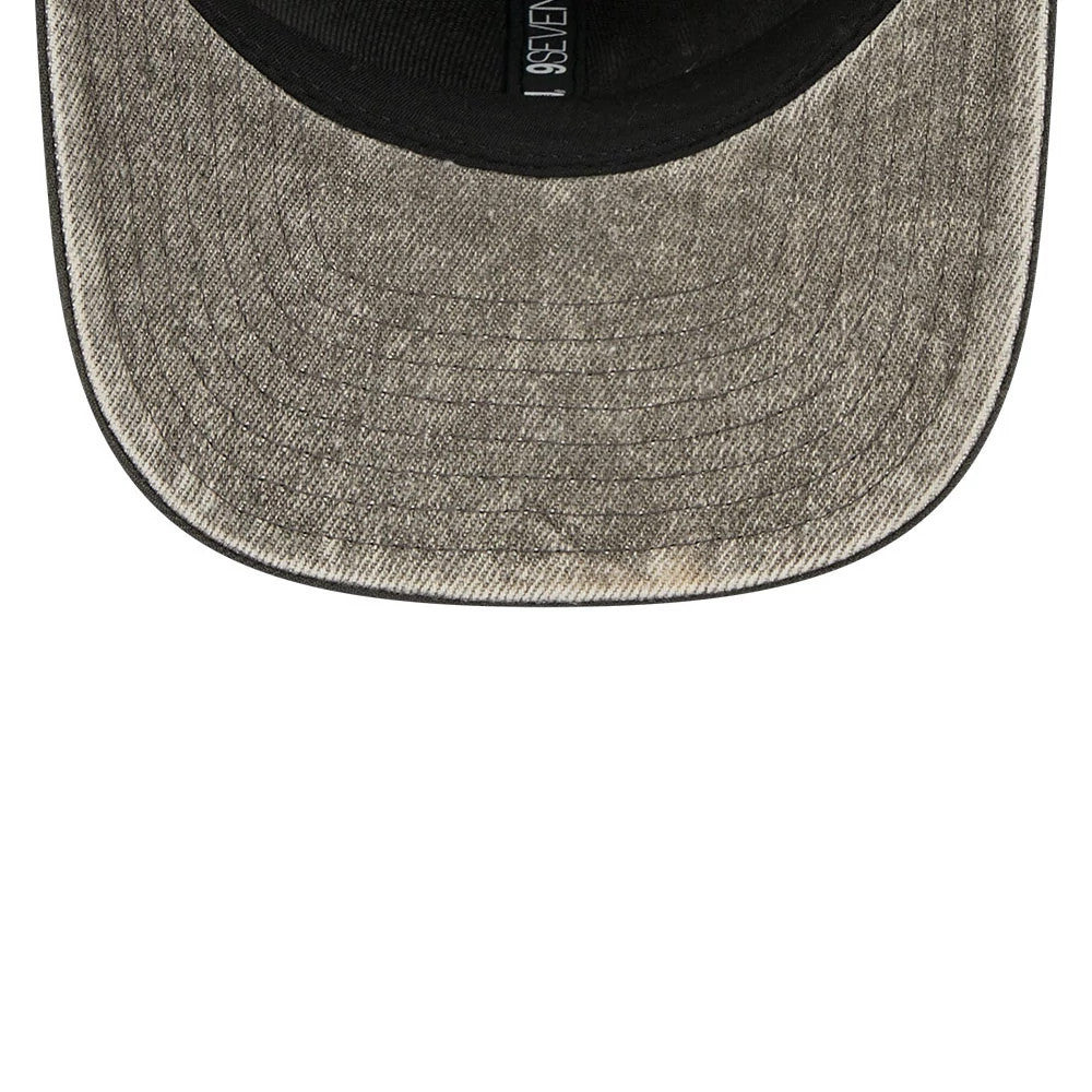 Pictured is this NFL Washed Denim Philadelphia Eagles 9SEVENTY Stretch Snap cap in dark grey. 7