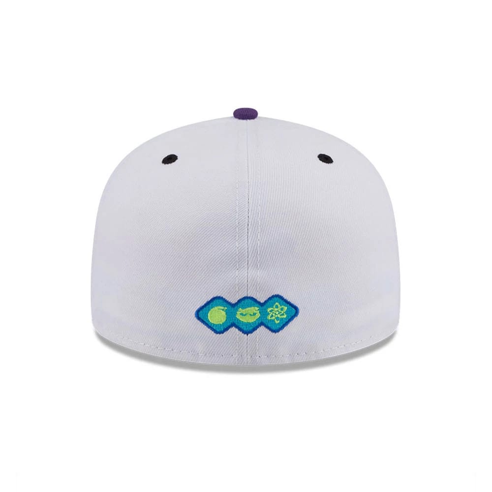 Pictured is this Dexter's Laboratory Genius At Work 59FIFTY Fitted cap in white. 7