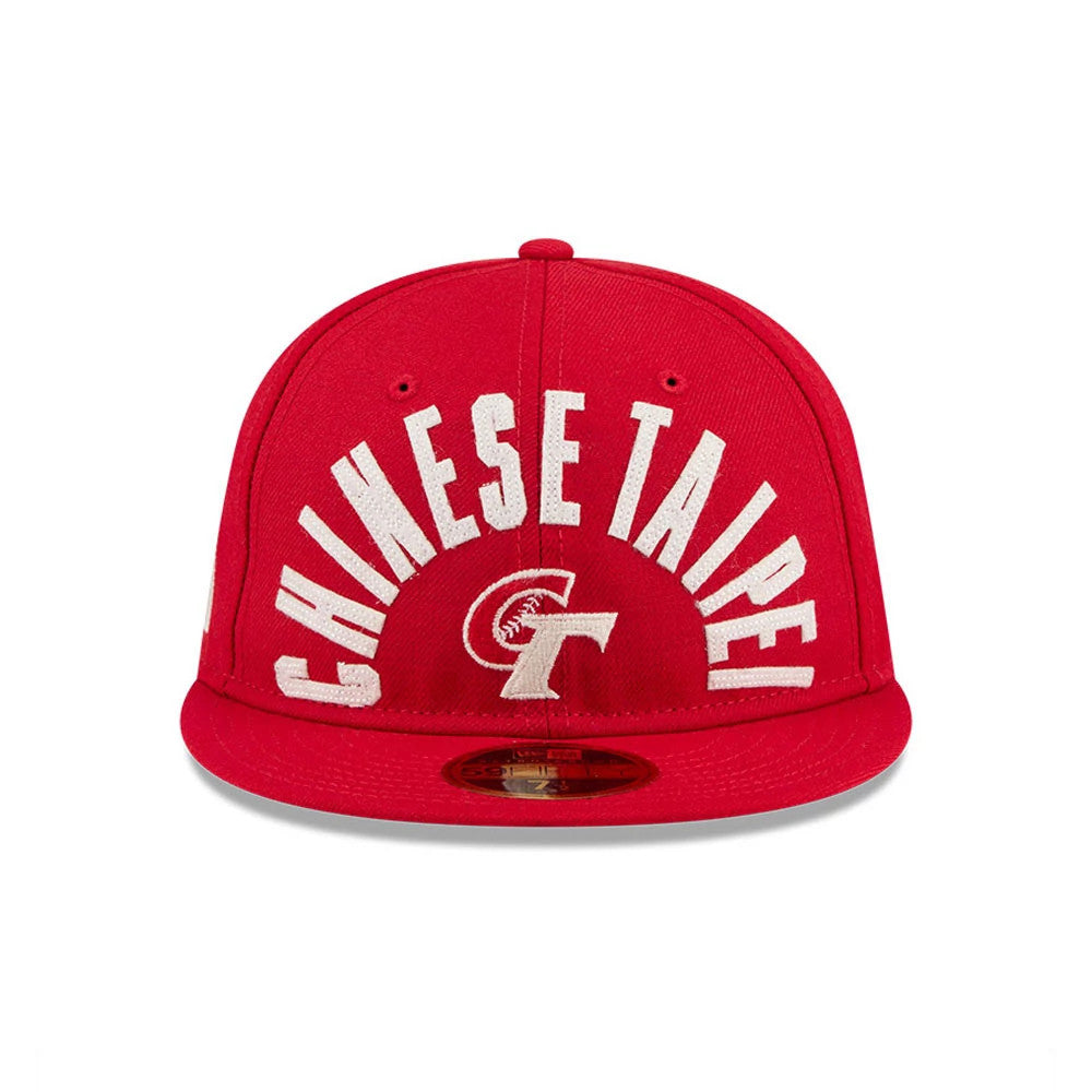 Pictured is this WBC Classical Script Taipei Retro Crown 59FIFTY Fitted cap in red. 3