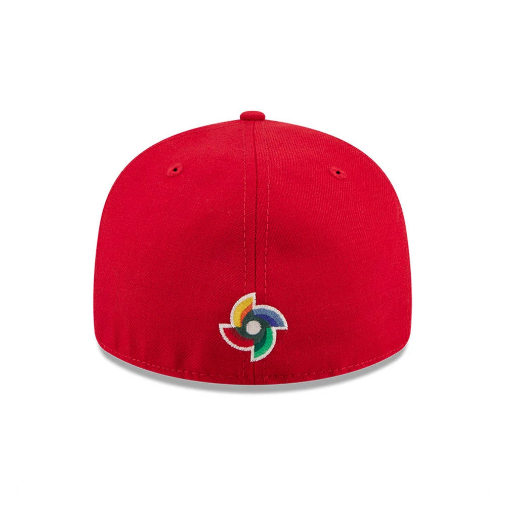 Pictured is this WBC Classical Script Taipei Retro Crown 59FIFTY Fitted cap in red. 7