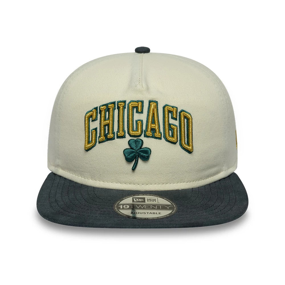 Pictured is this NBA Metallic Logo Chicago Bulls 19TWENTY cap in white. 3