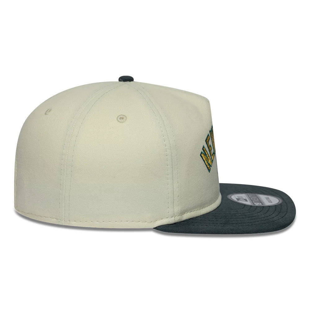 Pictured is this MLB Metallic Logo New York Yankees 19TWENTY cap in cream. 7