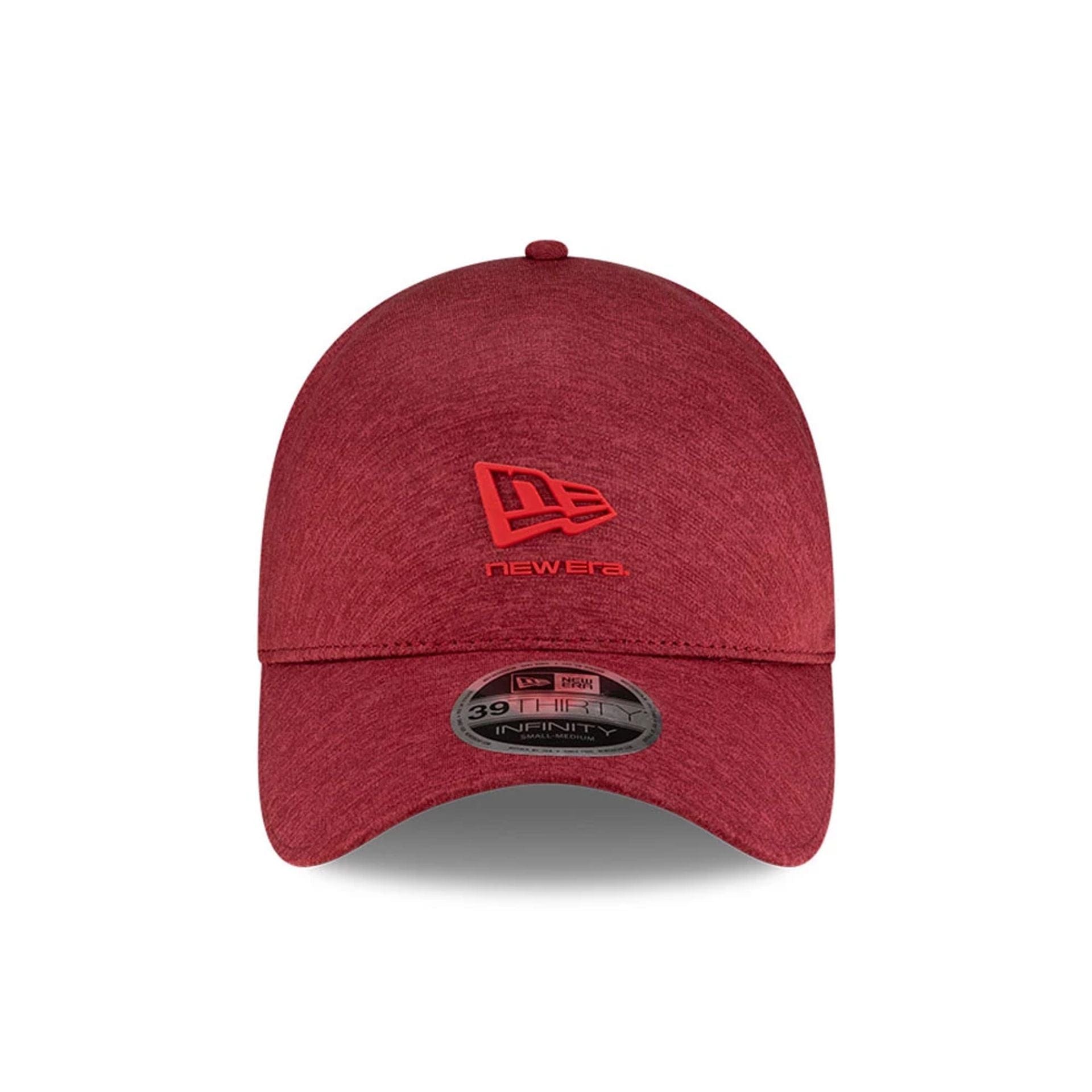 Pictured is this New Era 39THIRTY Infinity Stretch Fit cap in dark red. 2
