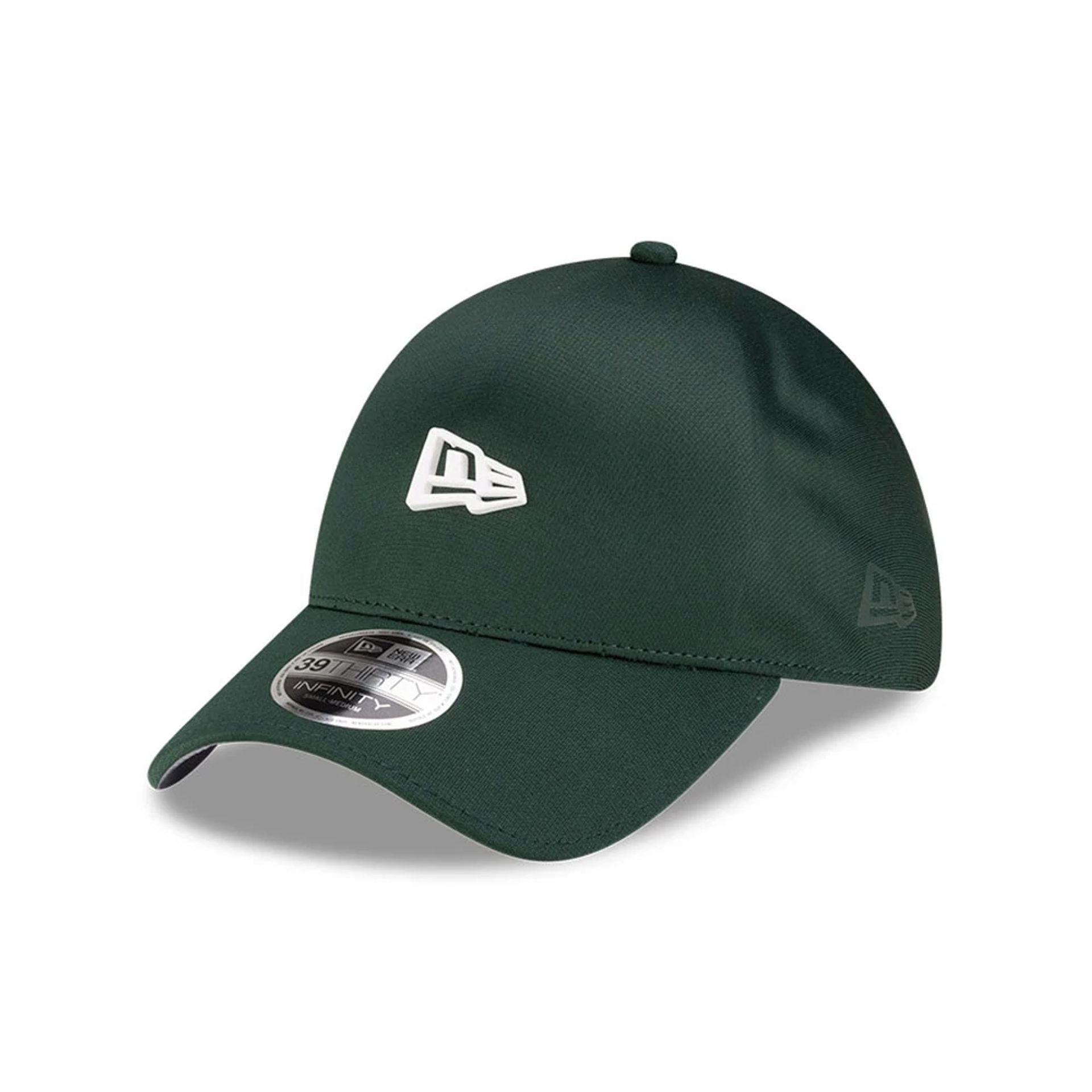 Pictured is this New Era 39THIRTY Infinity Stretch Fit cap in dark green. 1