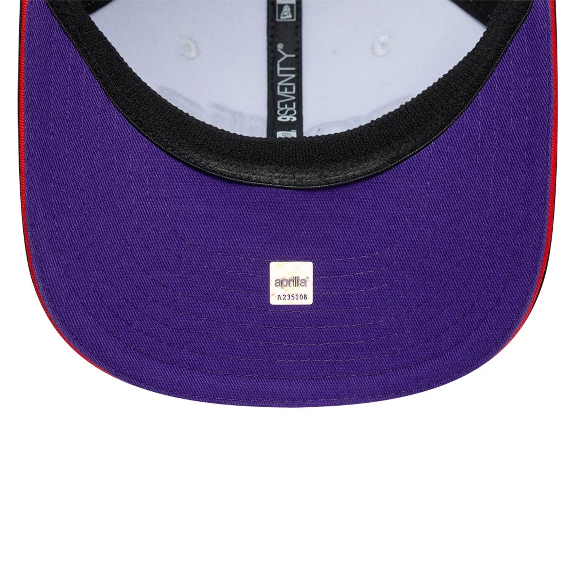 Pictured is this Aprilia Team 9SEVENTY Stretch Snap cap in white. 2