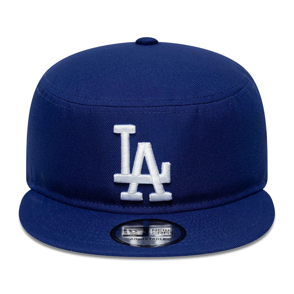 Pictured is this MLB Poly LA Dodgers Pillbox Adjustable cap in dark blue. 2