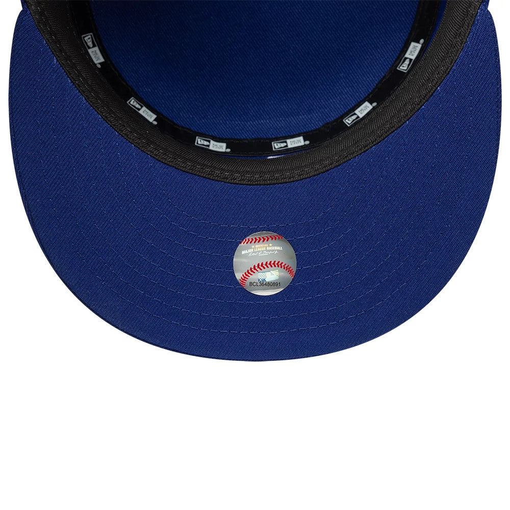Pictured is this MLB Poly LA Dodgers Pillbox Adjustable cap in dark blue. 7