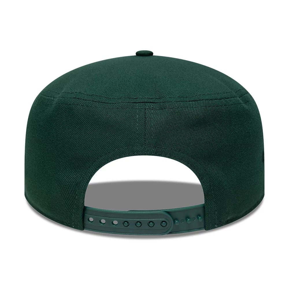 Pictured is this MLB Poly Athletics Pillbox Adjustable cap in dark green. 7