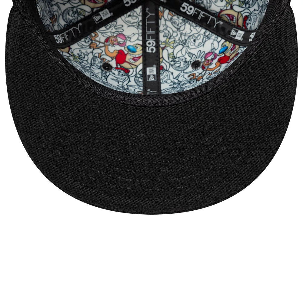 Pictured is this Ren & Stimpy Character Graphic 59FIFTY Fitted cap in black. 7