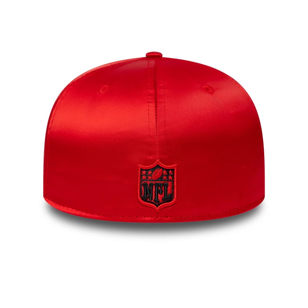 Pictured is this NFL Satin Kansas City Chiefs 59FIFTY Fitted cap in red. 4
