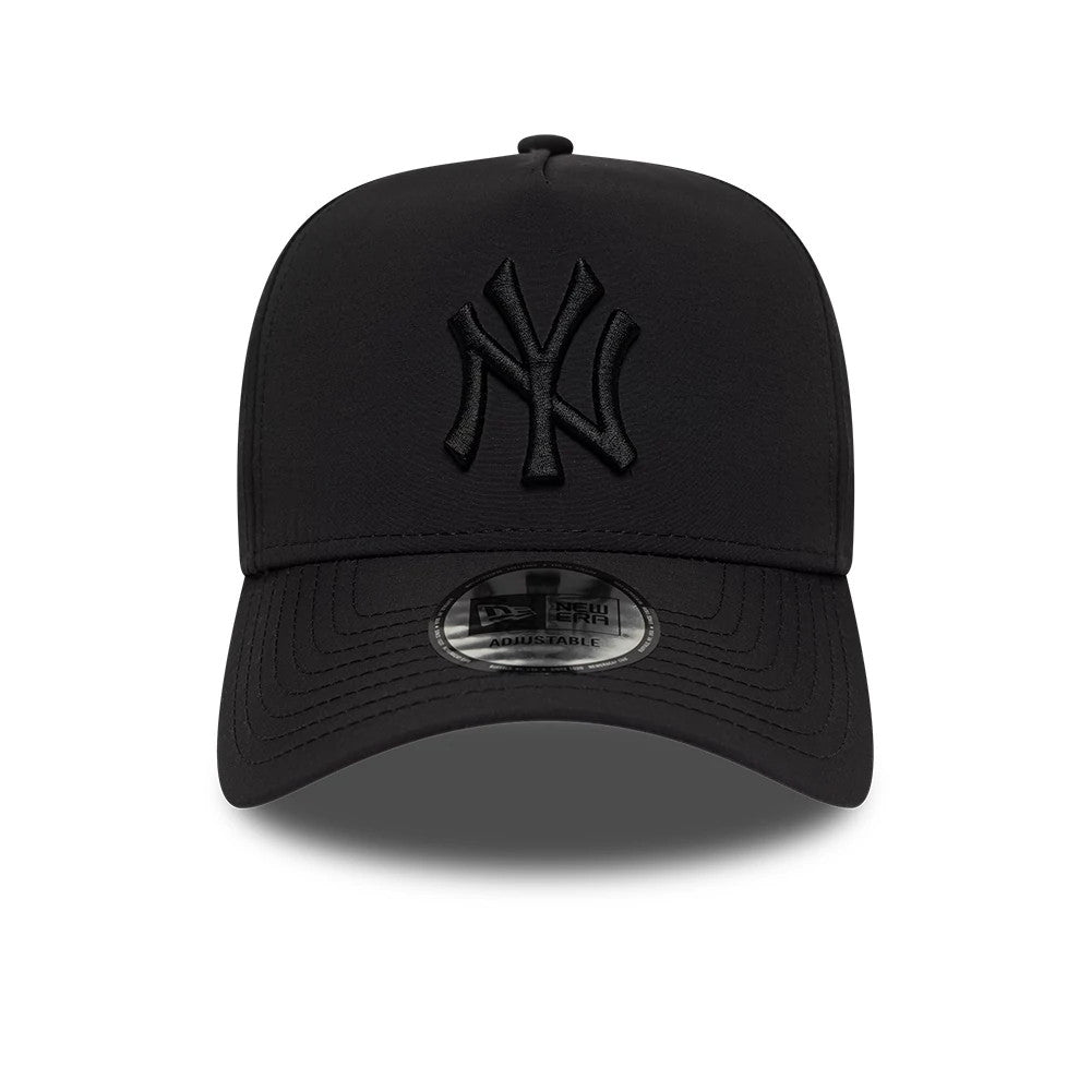 Pictured is this MLB Recycled New York Yankees 9FORTY E-Frame cap in Black On Black. 2
