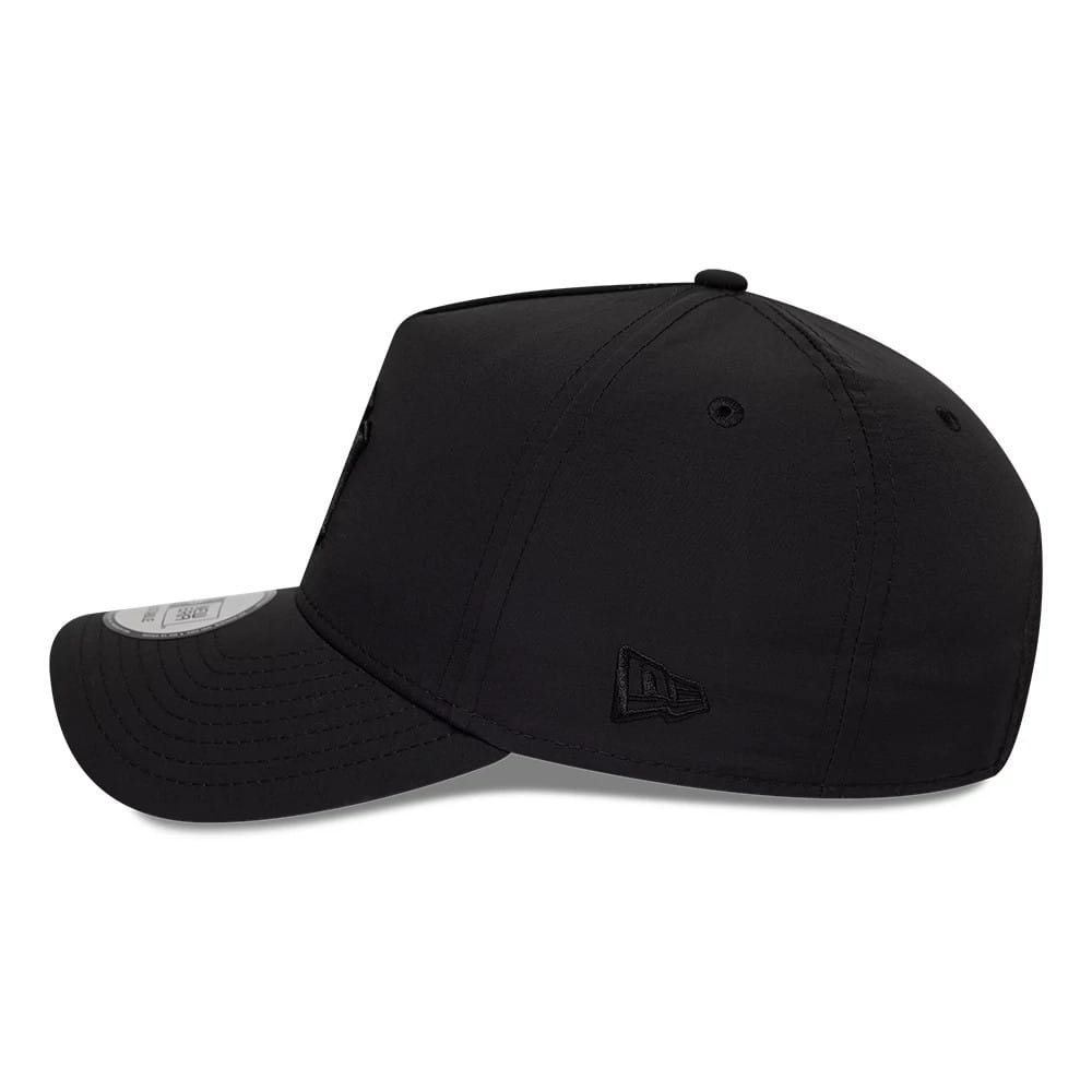Pictured is this MLB Recycled New York Yankees 9FORTY E-Frame cap in Black On Black. 4