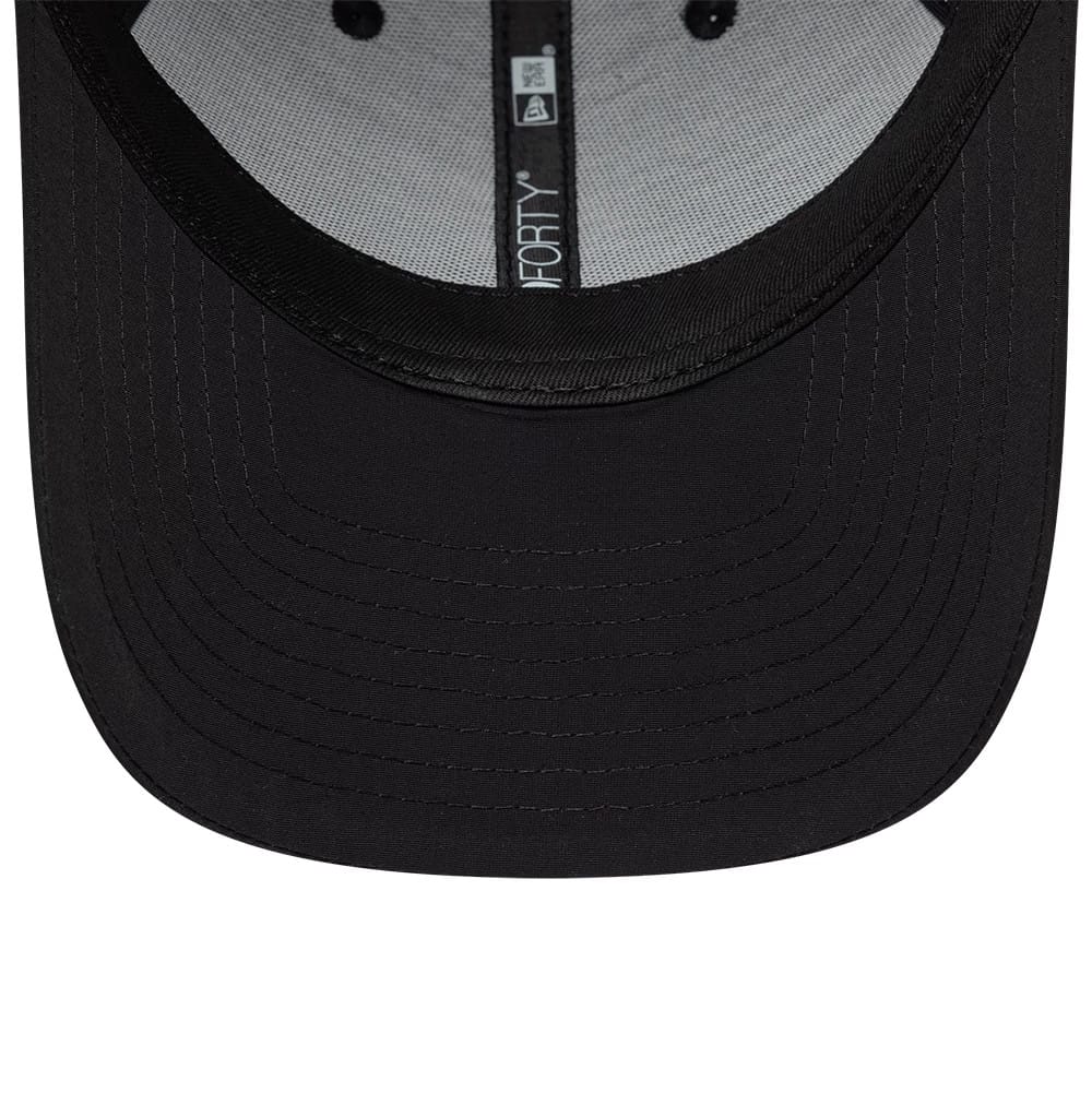 Pictured is this New Era Mini Logo Recycled 9FORTY cap in Black On Black. 7