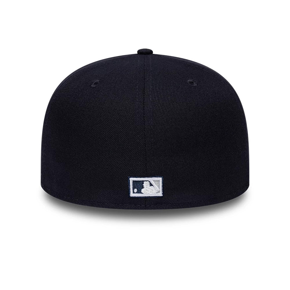 Pictured is this MLB Sidepatch Detroit Tigers 59FIFTY Fitted cap in navy. 7