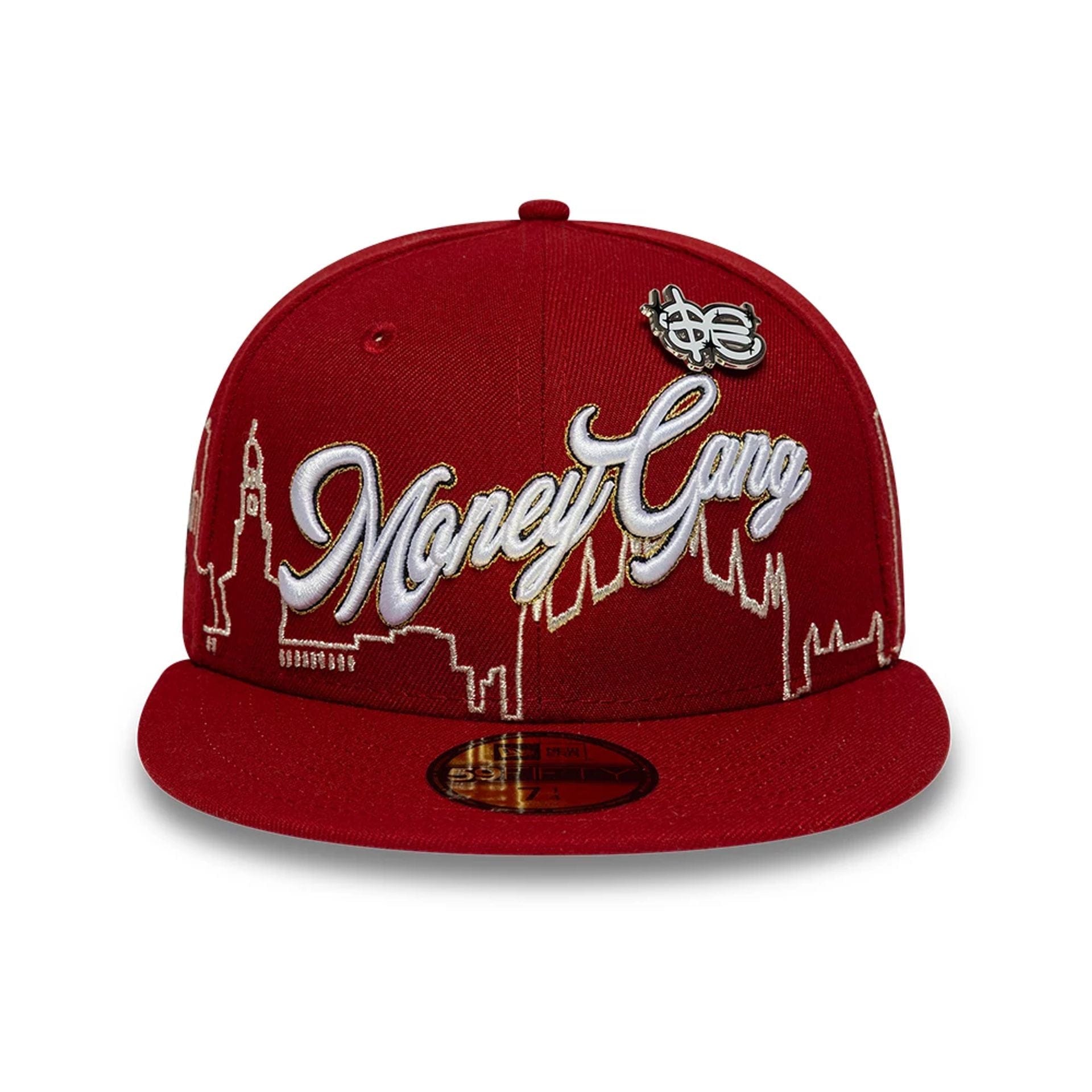 Pictured is this Sfera Ebbasta X New Era 59FIFTY Fitted cap in dark red. 2