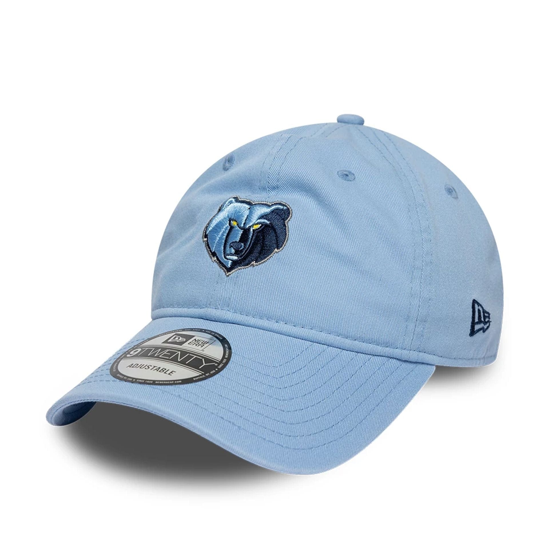 Pictured is this Grizzlies NBA International Games 2026 Blue 9TWENTY Adjustable cap. 1