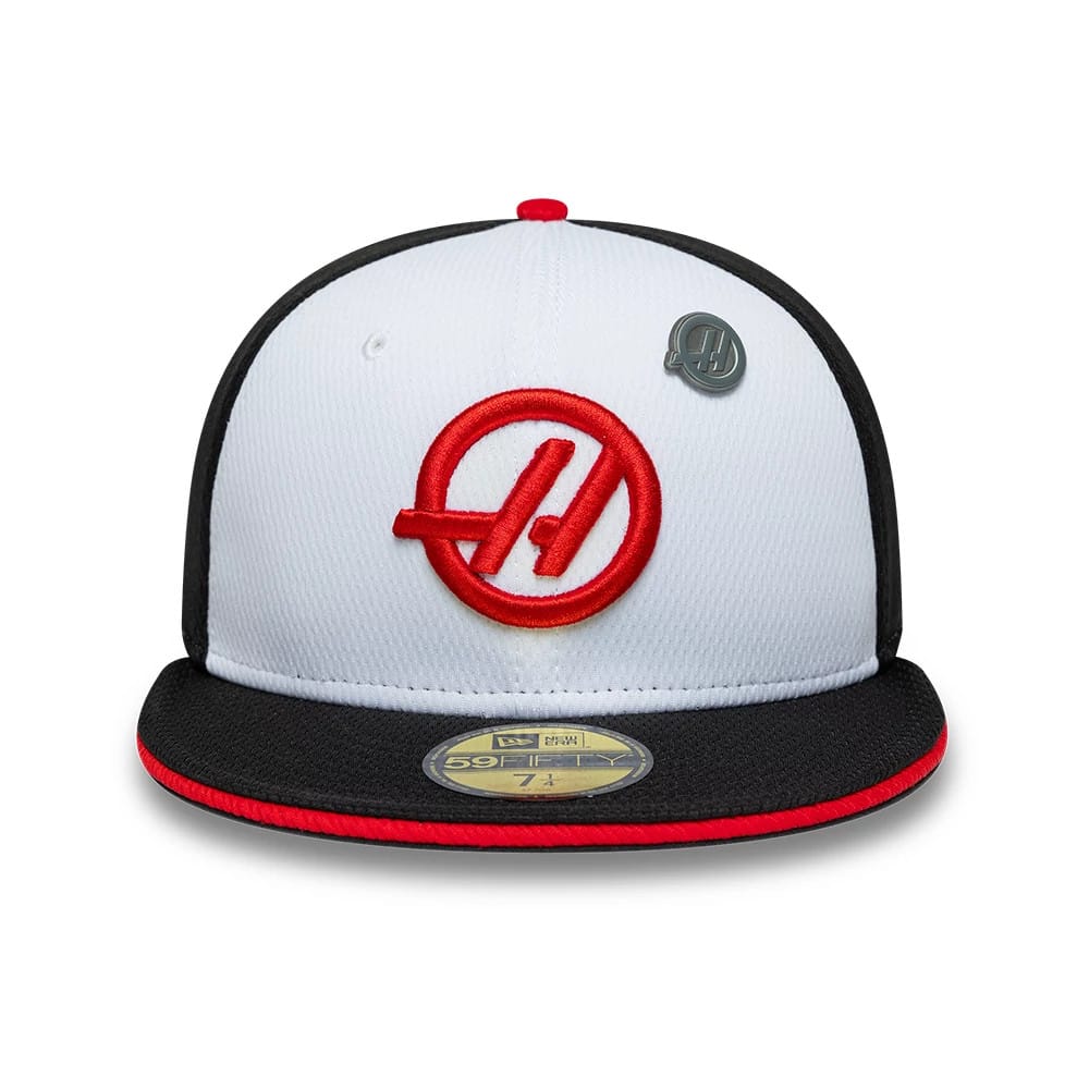 Pictured is this Summer League TGR Haas F1 59FIFTY Fitted cap in black. 2