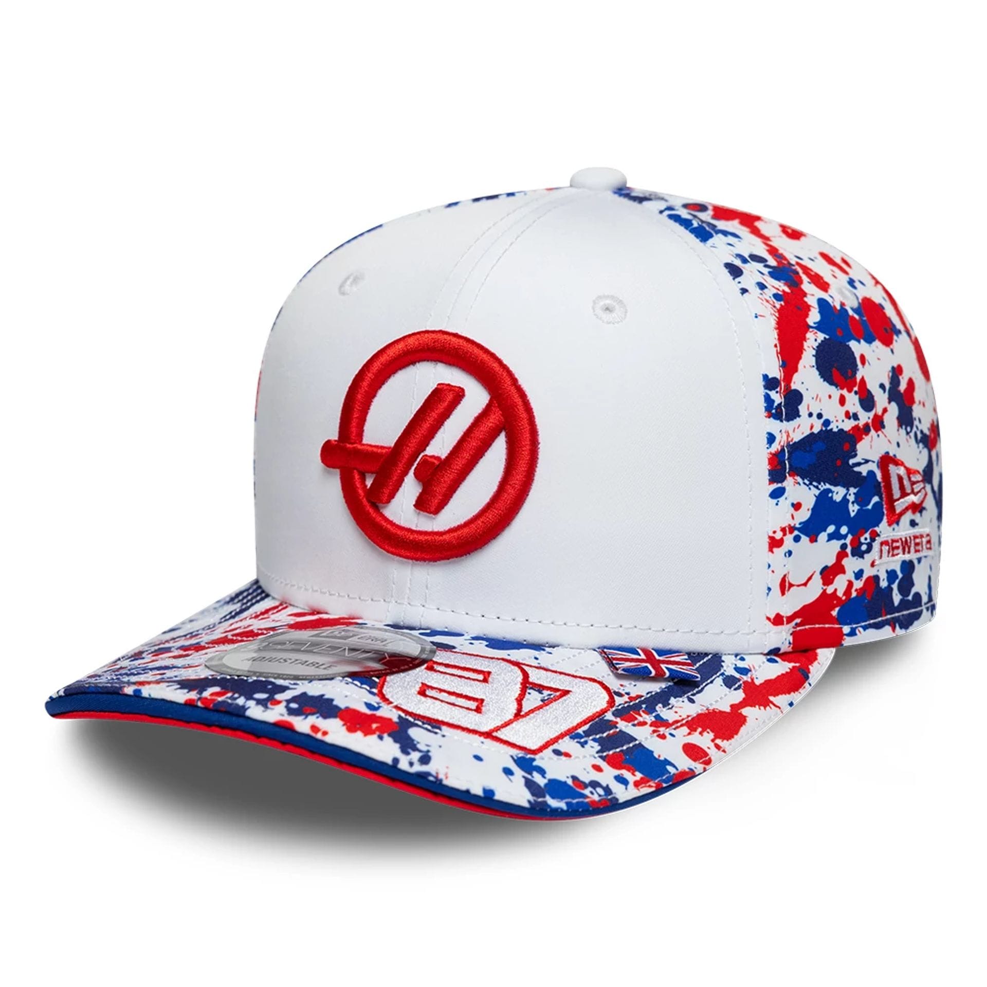 Pictured is this Oliver Bearman Silverstone Race Special TGR Haas F1 9SEVENTY Stretch Snap cap in white. 1