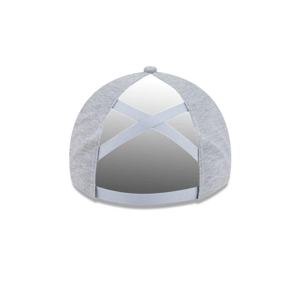 Pictured is this Womens DC Batgirl Open Back cap in grey. 2