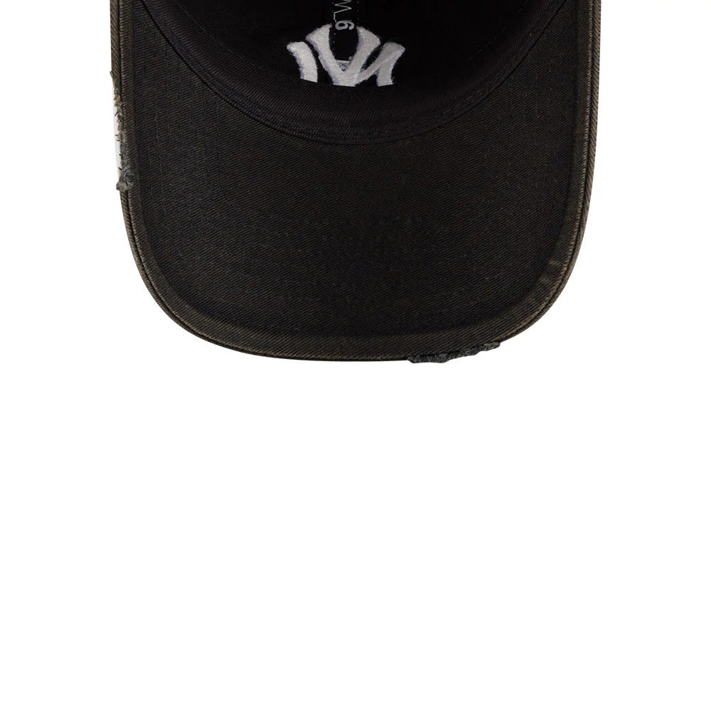 Pictured is this MLB Stencil Distressed New York Yankees 9TWENTY cap in black. 7