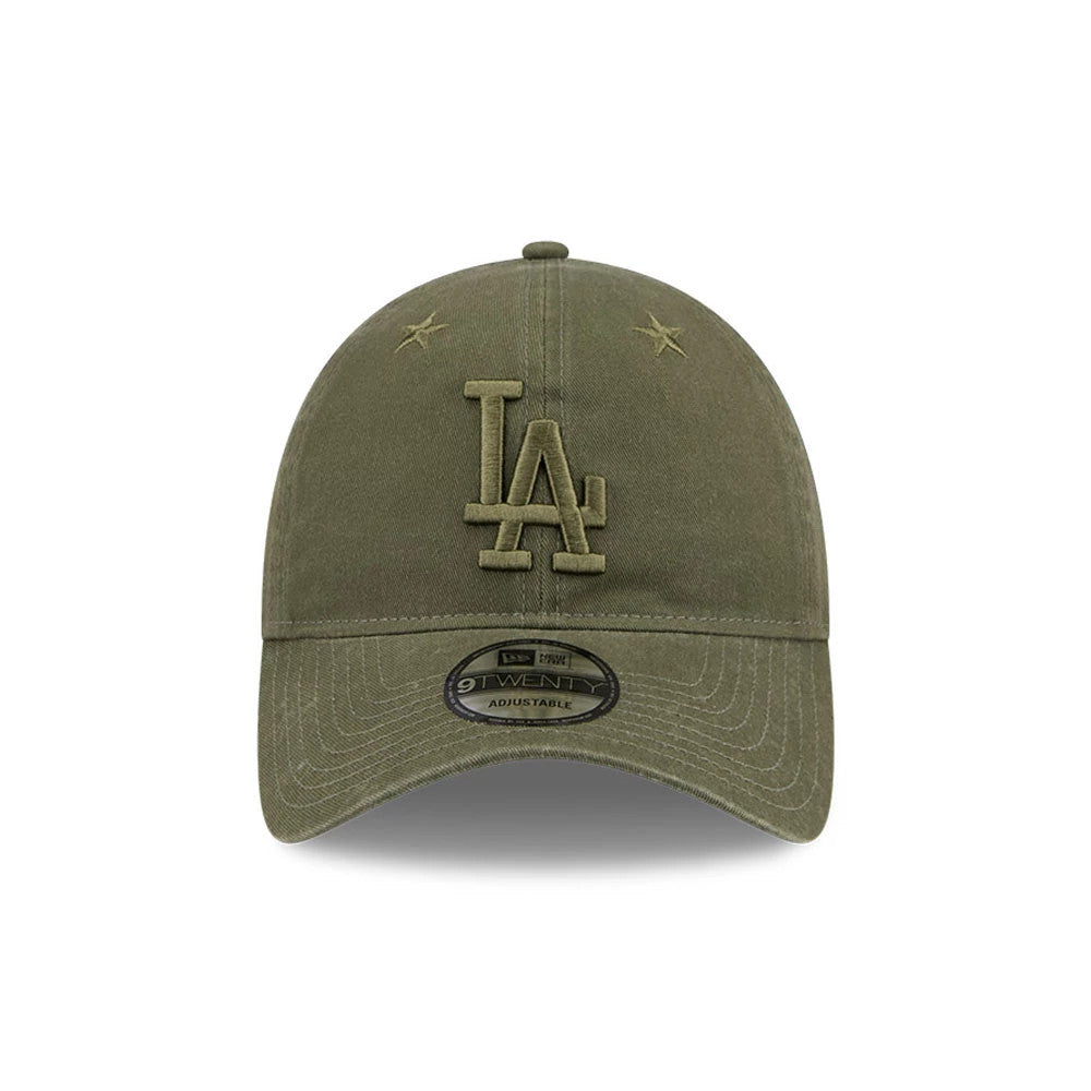 Pictured is this MLB Starry Eyelet LA Dodgers 9TWENTY cap in green. 2