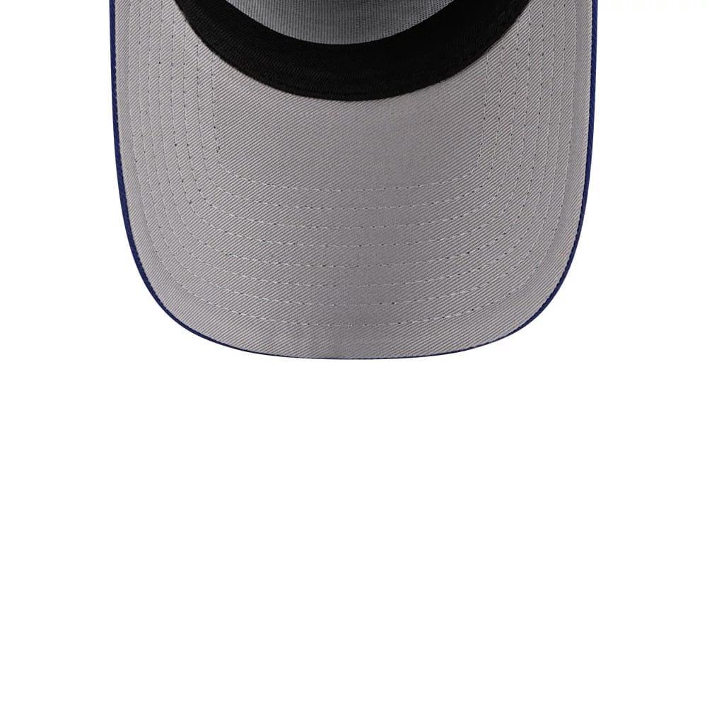 Pictured is this MLB Calligraphy LA Dodgers 9FORTY A-Frame cap in dark blue. 2