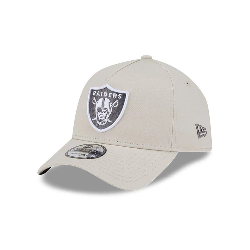 Pictured is this NFL Concrete Las Vegas Raiders 9FORTY A-Frame cap in Stone. 1