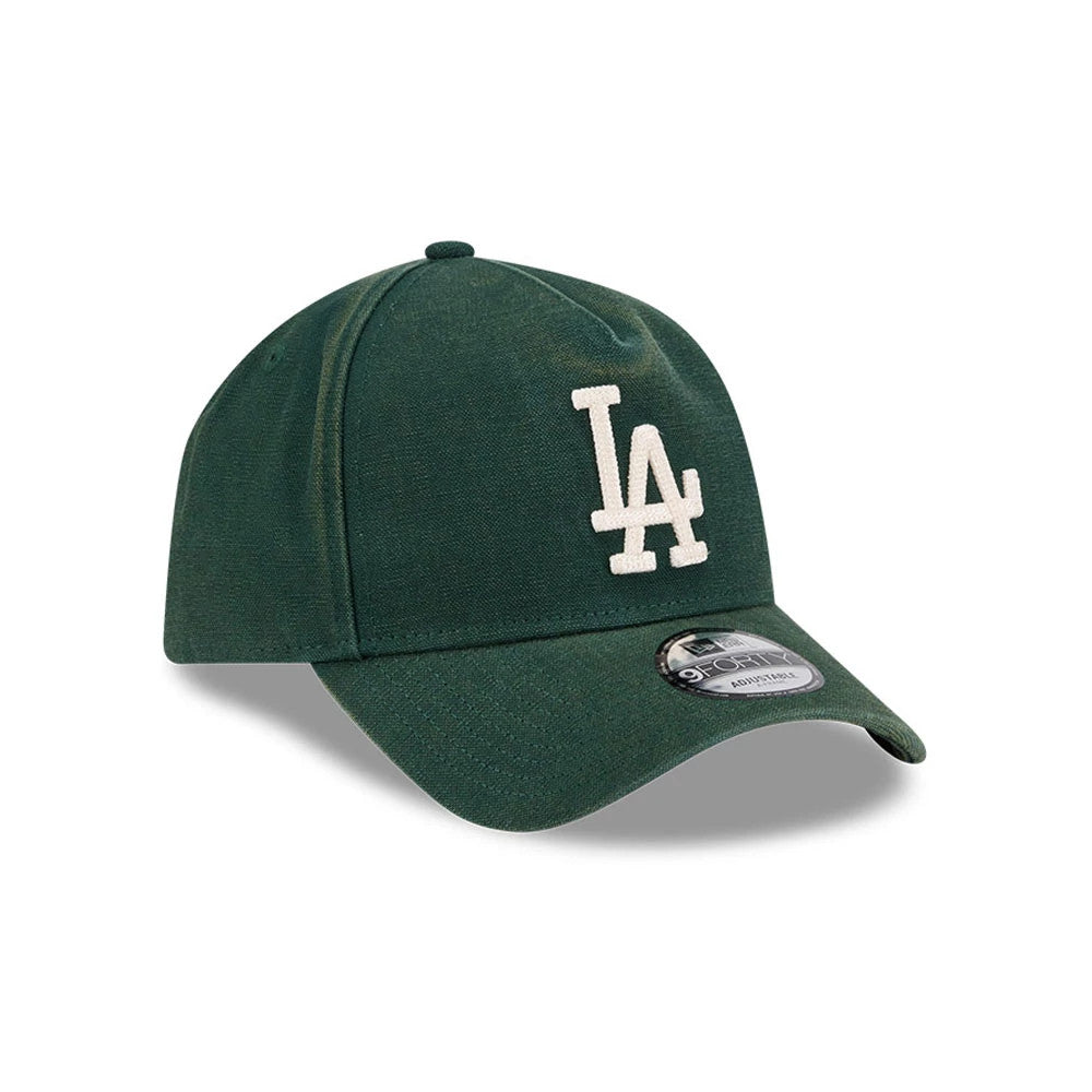 Pictured is this MLB Washed Canvas LA Dodgers 9FORTY A-Frame cap in dark green. 3