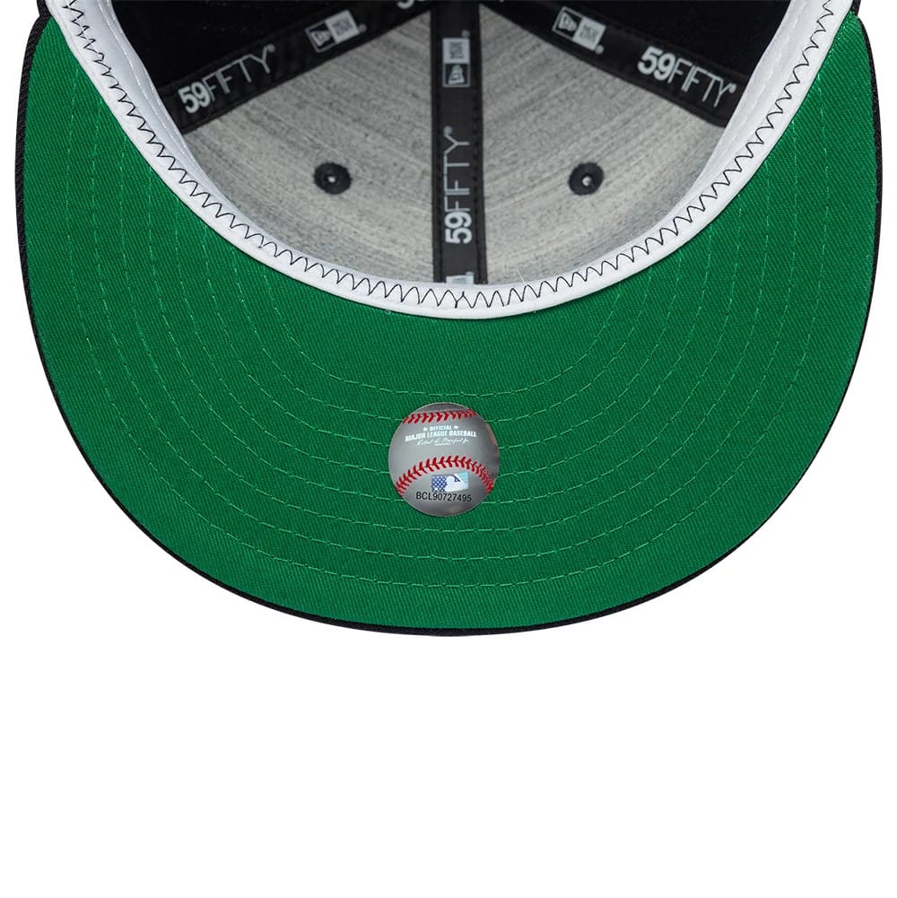 Pictured is this MLB Cooperstown New York Highlanders 59FIFTY Fitted cap in navy. 2